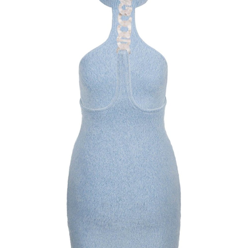 GCDS blue knit halter dress - Picture 3 of 7